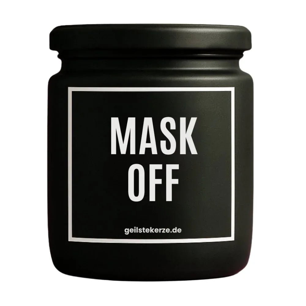 Vegane Bio-Kerze mit Spruch – MASK OFF