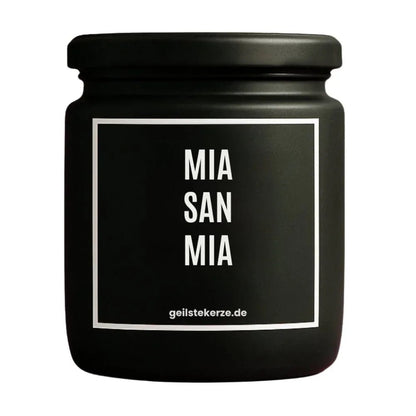 MIA SAN MIA Duftkerze Detail – weißes Sojawachs, handgemacht