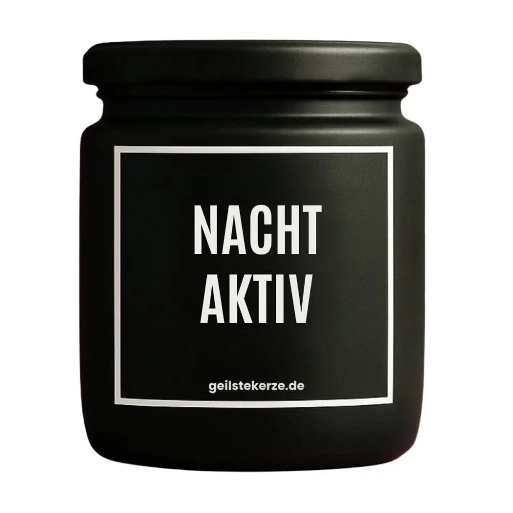 Vegane Bio-Kerze mit Spruch – NACHTAKTIV