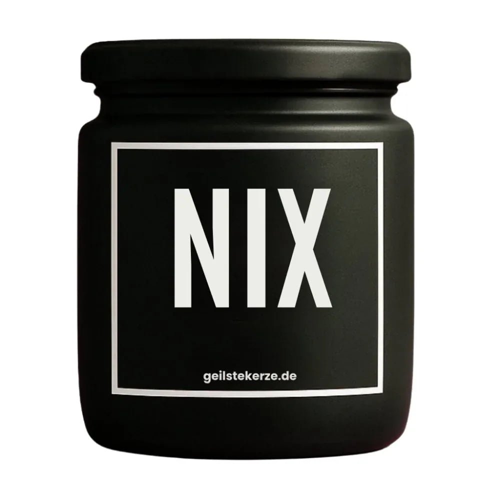 Vegane Bio-Kerze mit Spruch – NIX