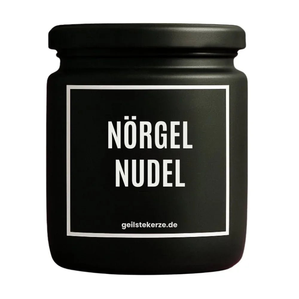 Vegane Bio-Kerze mit Spruch – NÖRGELNUDEL