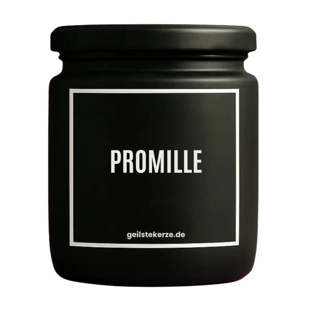 PROMILLE Duftkerze Detail – weißes Sojawachs, handgemacht