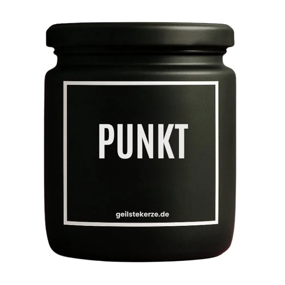 Vegane Bio-Kerze mit Spruch – PUNKT