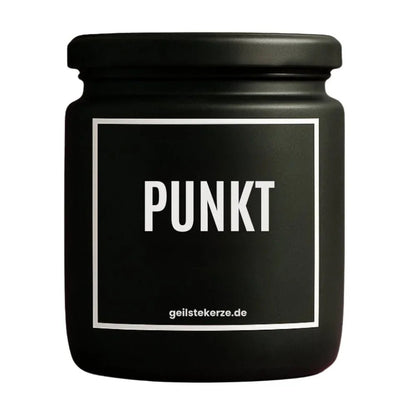 Duftkerze mit Spruch von geilstekerze ist der neue Geschenketrend. Diese witzige Kerze Vegane Bio-Kerze mit Spruch – PUNKT brennt mega lange sagenhafte 80 Stunde, hochwertige ätherische Öle schaffen beste Duftverteilung. Mit 1400 lustigen Sprüchen perfekt zum Verschenken. Handgemacht in Deutschland von geilstekerze.shop -Die beste Duftkerze die du kaufen kannst.