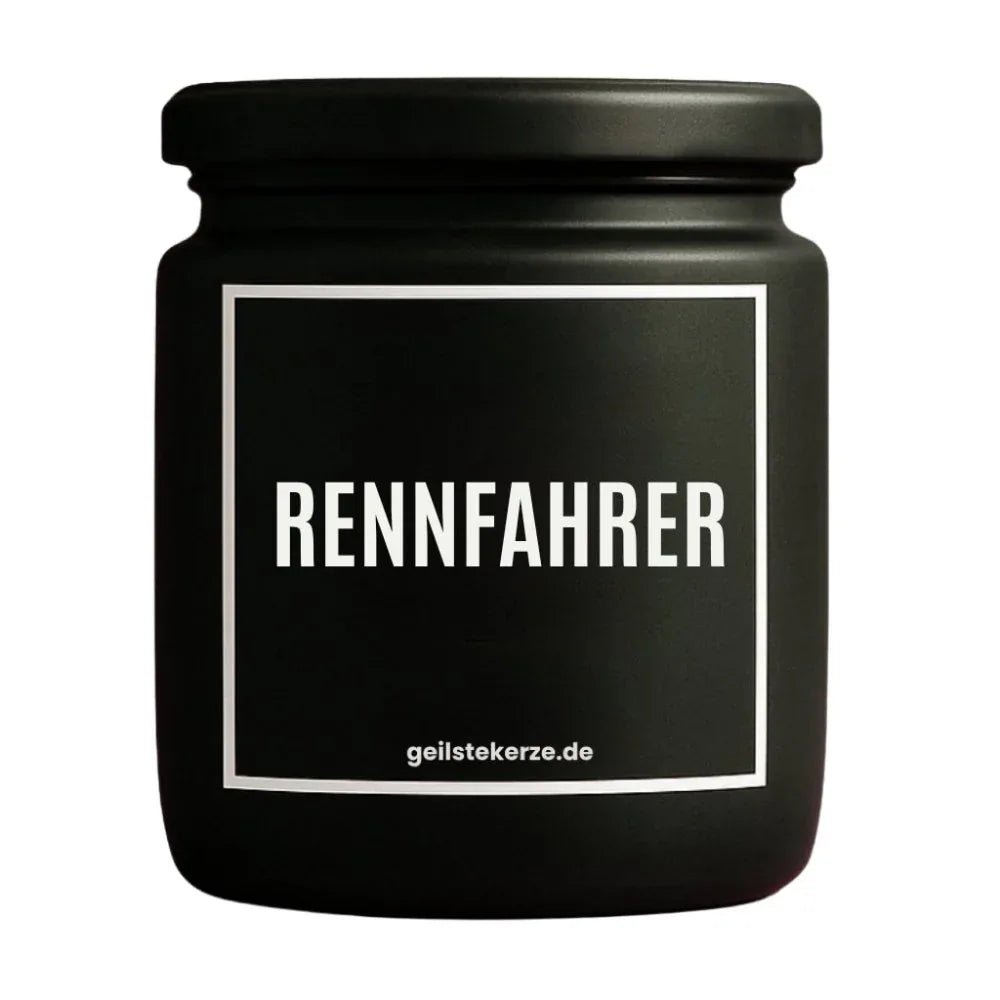 Vegane Bio-Kerze mit Spruch – RENNFAHRER