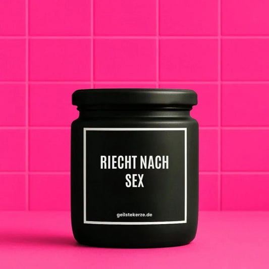 Vegane Bio-Kerze mit Spruch – RIECHT NACH SEX