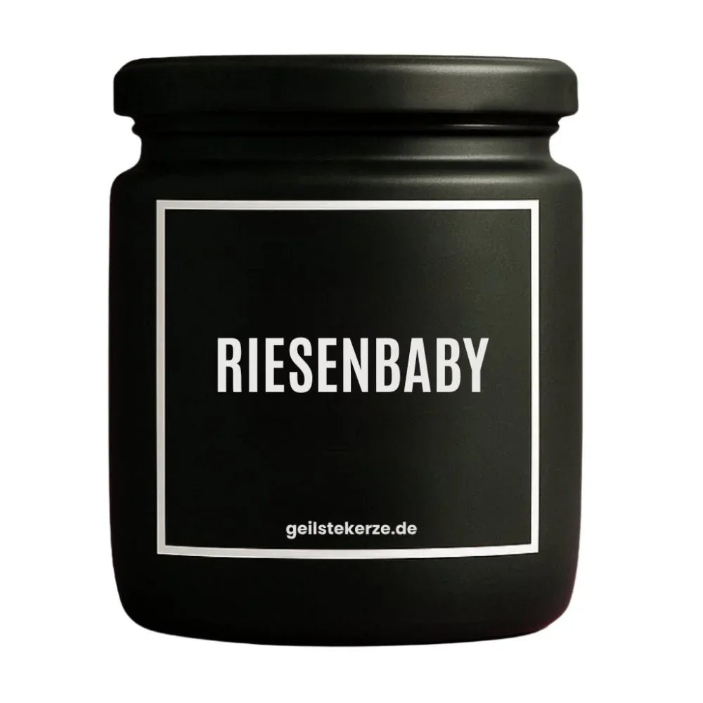 Vegane Bio-Kerze mit Spruch – RIESENBABY
