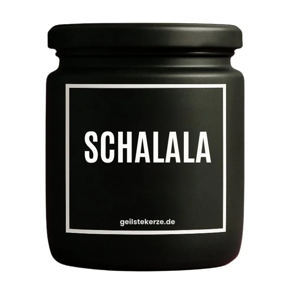 Vegane Bio-Kerze mit Spruch – SCHALALA