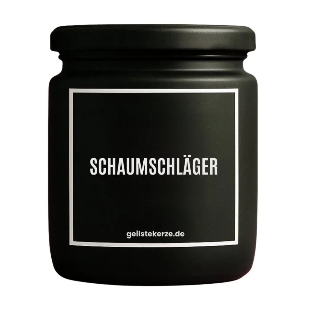 Vegane Bio-Kerze mit Spruch – SCHAUMSCHLÄGER