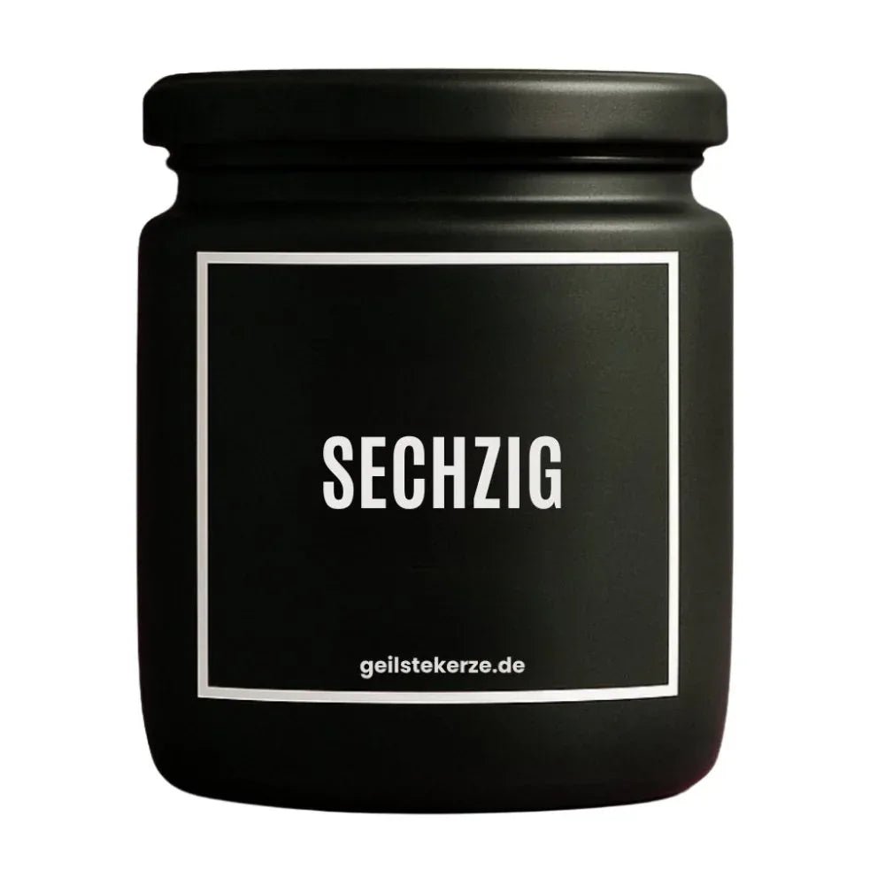 Vegane Bio-Kerze mit Spruch – SECHZIG