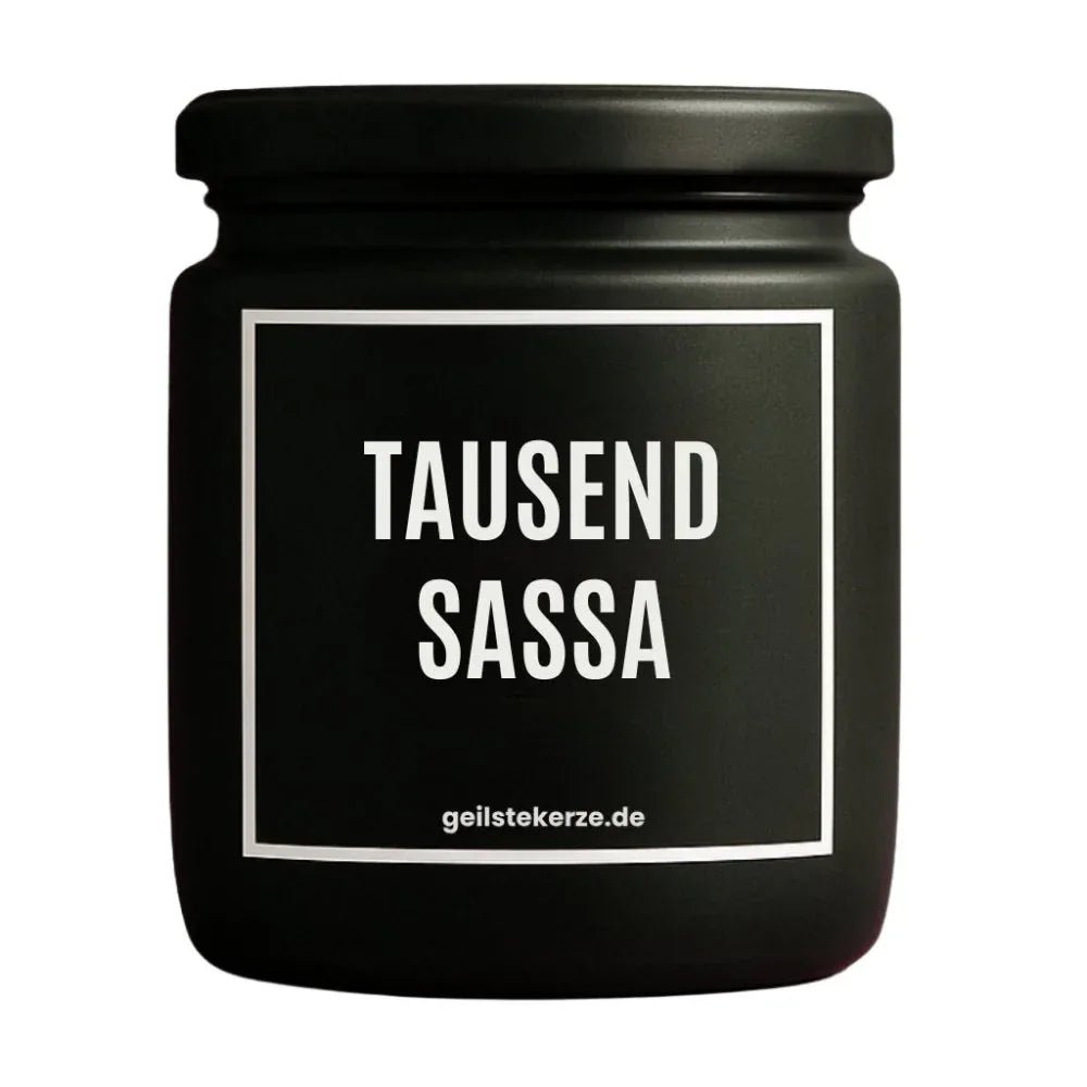 Vegane Bio-Kerze mit Spruch – TAUSENDSASSA
