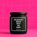 Vegane Bio-Kerze mit Spruch – THIS MUM ONLY RUNS ON COFFEE AND CHAOS