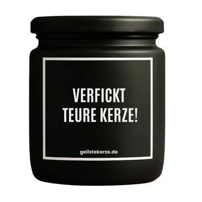 VERFICKT TEURE KERZE Detail – weißes Sojawachs, handgemacht