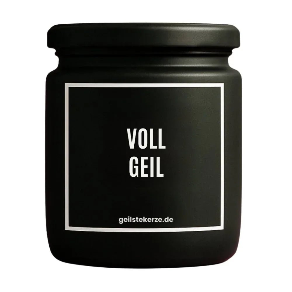 Duftkerze mit Spruch von geilstekerze ist der neue Geschenketrend. Diese witzige Kerze Vegane Bio-Kerze mit Spruch – VOLL GEIL brennt mega lange sagenhafte 80 Stunde, hochwertige ätherische Öle schaffen beste Duftverteilung. Mit 1400 lustigen Sprüchen perfekt zum Verschenken. Handgemacht in Deutschland von geilstekerze.shop -Die beste Duftkerze die du kaufen kannst.
