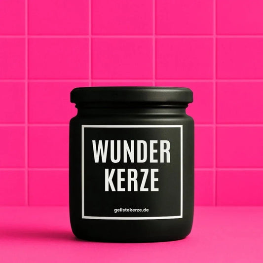 Vegane Bio-Kerze mit Spruch – WUNDERKERZE