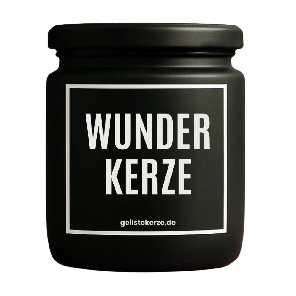 Vegane Bio-Kerze mit Spruch – WUNDERKERZE
